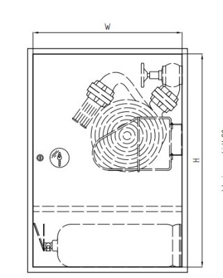Hydrant biały wnękowy gaśnica pod Gras HW-52W-KP-20 UN 9010